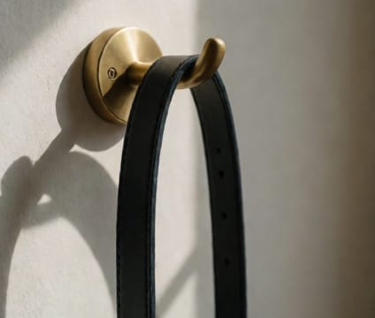 Laser-Cut Leather Belt
