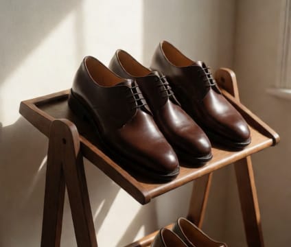 Oiled Cordovan Shoe Rack