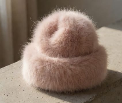 Faux Fur Pom Beanie