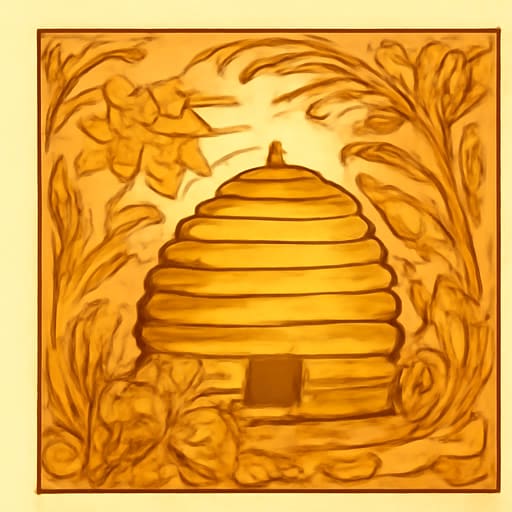 Mountain Flower Honey jar illustration
