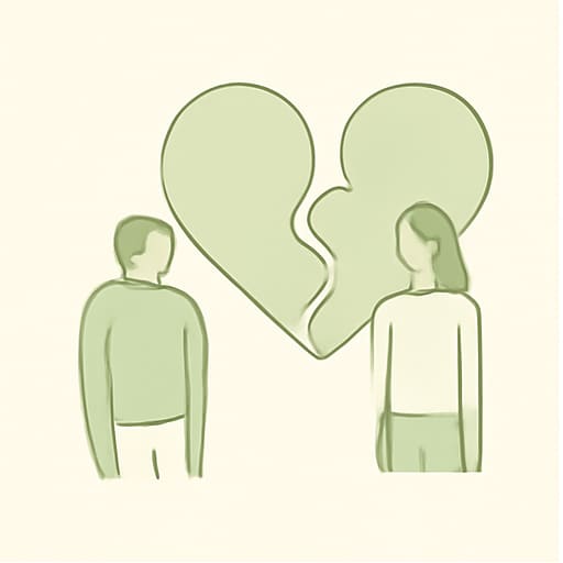 Divorce and legal separation illustration