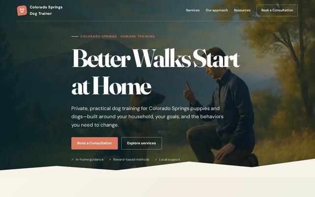 coloradospringsdogtrainer.com design