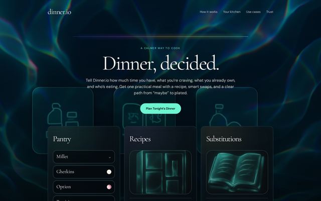 dinner.io design