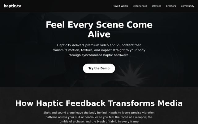haptic.tv design