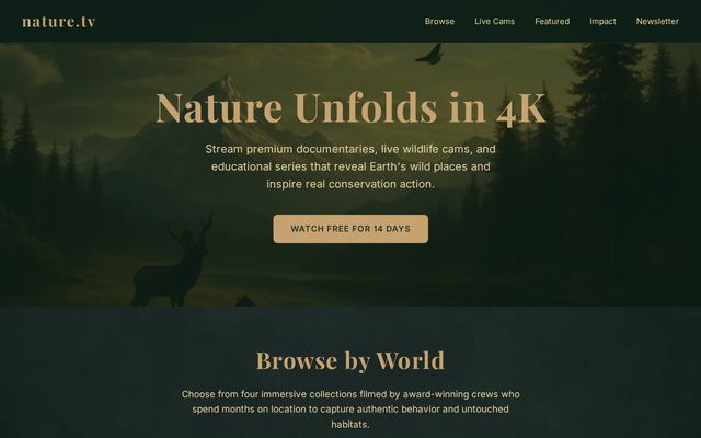 nature.tv design