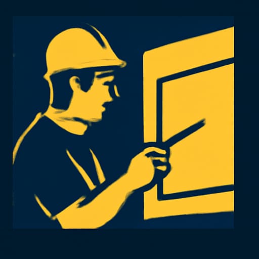 Sign installation crew and equipment