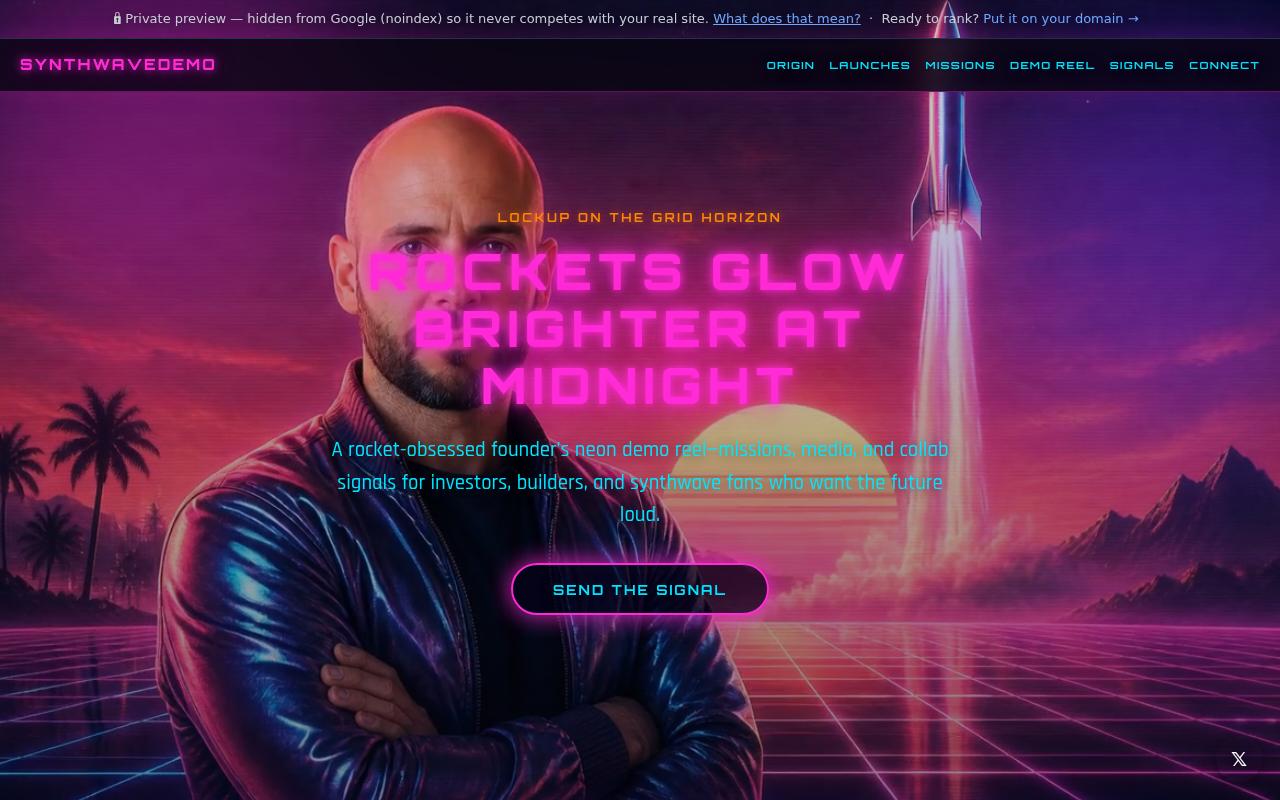 synthwavedemo.com design