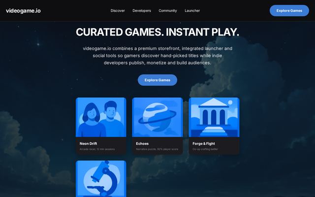 videogame.io design