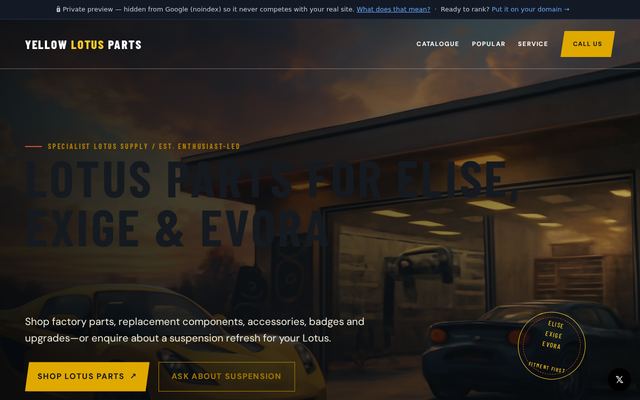 yellowlotusparts.com design